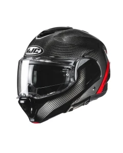 KASK MOTOCYKLOWY HJC F100 CARBON STAN BLACK RED L