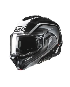 KASK MOTOCYKLOWY HJC F100 REFF BLACK WHITE S