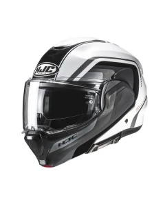 KASK MOTOCYKLOWY HJC F100 REFF GREY WHITE L