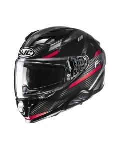 KASK MOTOCYKLOWY HJC F71 CARBON ESIRA BLACK RED L