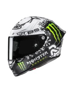 KASK MOTOCYKLOWY HJC RPHA1 V2 CARBON QUARTARARO SNOW DIABLO REPLICA BLACK WHITE S