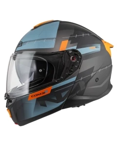 KASK MOTOCYKLOWY NZI COMBI 3 DUO METRIC ANTRACITE BLUE MATT M