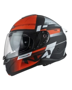 KASK MOTOCYKLOWY NZI COMBI 3 DUO METRIC BLACK RED MATT L