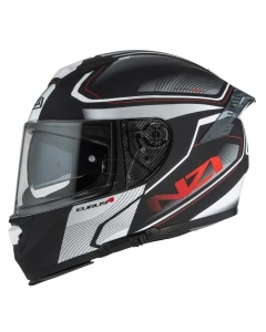 KASK MOTOCYKLOWY NZI EURUS 4 STREAM DUO CHARMANT BLACK WHITE TINTED S MATT L