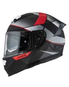 KASK MOTOCYKLOWY NZI EURUS 4 STREAM DUO VANGUARD BLACK ANTRACITE RED TINTED S MATT L