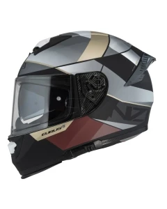 KASK MOTOCYKLOWY NZI EURUS 4 STREAM DUO VANGUARD BLACK SAND RED TINTED S MATT M