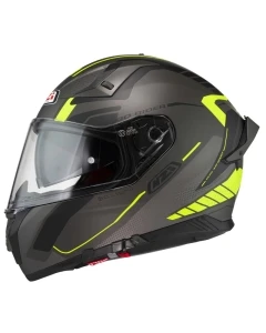 KASK MOTOCYKLOWY NZI GO RIDER STREAM DUO MOTION ANTRACITE BLACK YELLOW MATT L