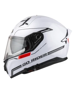 KASK MOTOCYKLOWY NZI GO RIDER STREAM DUO SOLID NOUVEAU WHITE XS