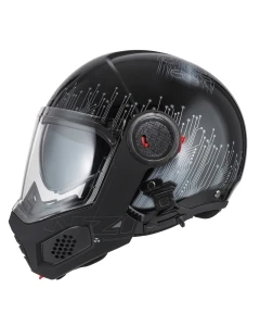 KASK MOTOCYKLOWY NZI MINIMOD DUO META BLACK SILVER L
