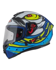 KASK MOTOCYKLOWY NZI TRENDY STREAM OCELO BLUE WHITE SKY BLUE MATT M