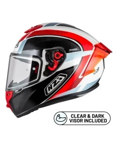 KASK MOTOCYKLOWY NZI TRENDY STREAM RAPID WHITE RED BLUE RED S M