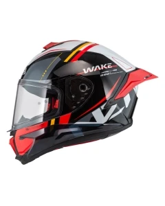 KASK MOTOCYKLOWY NZI WAKE STREAM BOOSTER STRIPES BLACK WHITE RED S