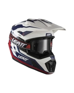 KASK MOTOCYKLOWY Z GOGLAMI LEATT ADV 7.5 ROYAL BLUE RED M