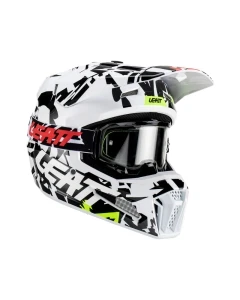 KASK Z GOGLAMI LEATT KIT MOTO 3.5 V23 ZEBRA (63-64CM) XXL