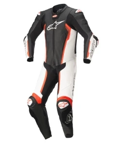 Kombinezon jednoczęściowy MISSILE V2 ALPINESTARS kolor biały/czarny/czerwony/fluorescencyjny, rozmiar 48
