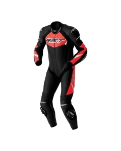 KOMBINEZON MOTOCYKLOWY JEDNOCZĘŚCIOWY RST TRACTECH EVO D3O BLACK FLUO RED M