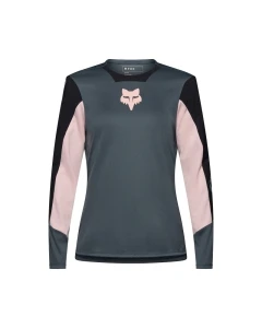 KOSZULKA ROWEROWA Z DŁUGIM RĘKAWEM DAMSKA FOX DEFEND CREATION DEEP COBALT L
