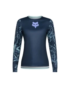 KOSZULKA ROWEROWA Z DŁUGIM RĘKAWEM DAMSKA FOX RANGER IMG PRINT ARCTIC BLUE L