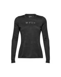 KOSZULKA ROWEROWA Z DŁUGIM RĘKAWEM DAMSKA FOX RANGER TRU DRI BLACK S