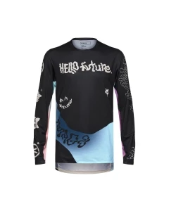 KOSZULKA ROWEROWA Z DŁUGIM RĘKAWEM FOX FLEXAIR HELLO FUTURE CREAM M