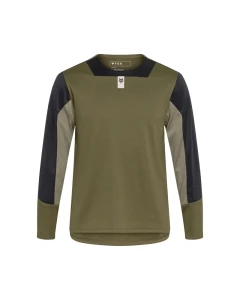 KOSZULKA ROWEROWA Z DŁUGIM RĘKAWEM FOX JUNIOR DEFEND OLIVE GREEN YS