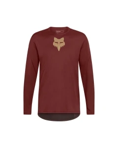 KOSZULKA ROWEROWA Z DŁUGIM RĘKAWEM FOX RANGER HEAD RUST XL