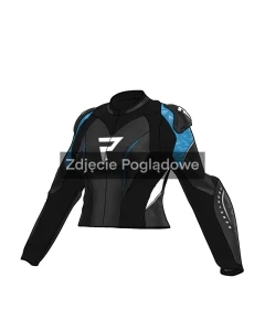 KURTKA MOTOCYKLOWA SKÓRZANA DAMSKA REBELHORN DIVA RS BLACK BLUE W32