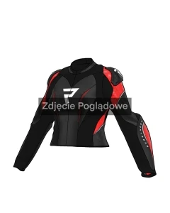 KURTKA MOTOCYKLOWA SKÓRZANA DAMSKA REBELHORN DIVA RS BLACK RED W46