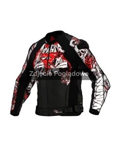 KURTKA MOTOCYKLOWA SKÓRZANA REBELHORN VANDAL 2 CRUZE BLACK DARK GREY RED 46