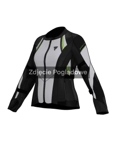 KURTKA MOTOCYKLOWA TEKSTYLNA DAMSKA REBELHORN SWIFT LIGHT GREY FLUO YELLOW WXS