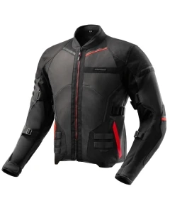 KURTKA MOTOCYKLOWA TEKSTYLNA REBELHORN SCANDAL 3 DARK GREY BLACK RED 4XL