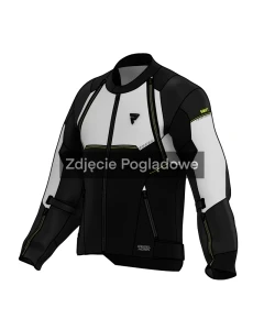 KURTKA MOTOCYKLOWA TEKSTYLNA REBELHORN SWIFT LIGHT GREY FLUO YELLOW XS