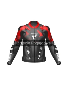 KURTKA SKÓRZANA REBELHORN INFERNO BLACK/FLUO RED 52