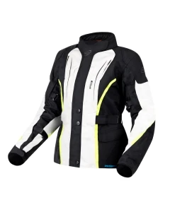 KURTKA TEKSTYLNA OZONE SAHARA LADY BLACK/GREY/FLUO YELLOW DXXS