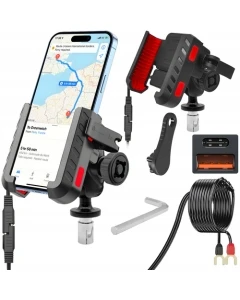 MC41-03 Uchwyt Motocyklowy Ładowarka 36W Szybkie Ładowanie QC 3.0 + USB-C