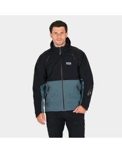 Modra Men's Waterproof Jacket - Black/Teal