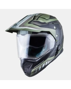 MT WYPRZEDAŻ KASK OFFROAD DUAL SYNCHRONY DUOSPORT (DUAL) TOURER Z SZYBKĄ I BLENDĄ KOLOR ZIELONY/CZARNY ROZMIAR XS