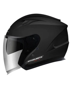 MT WYPRZEDAŻ KASK OTWARTY JET Z BLENDĄ AVENUE SOLID MATT BLACK KOLOR CZARNY MAT ROZMIAR XS