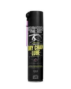 Muc-Off 649 - Smar do łańcucha do użytku drogowego i offroadowego w suchych warunkach, baza teflonowa - 400ml - Dry Weather Chain Lube