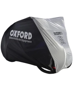 OXFORD AQUATEX ROWEROWY POKROWIEC WODOODPORNY NA TRZY ROWERY KOLOR SZARY/CZARNY