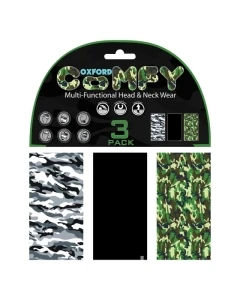 OXFORD KOŁNIERZ WIELOFUNKCYJNY WIATROODPORNY COMFY 3 SZTUKI W OPAKOWANIU KOLOR CAMO