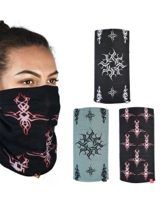 OXFORD KOŁNIERZ WIELOFUNKCYJNY WIATROODPORNY COMFY TRIBAL 3 SZTUKI W OPAKOWANIU KOLOR CZARNY/SZARY