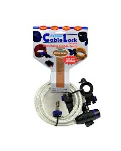 OXFORD LINKA CABLE LOCK Z ZAMKNIĘCIEM DŁUGOŚĆ 1.8M X 12MM KOLOR PRZEŹROCZYSTY BS