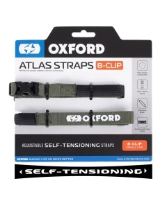 OXFORD PASY TRANSPORTOWE ATLAS B-CLIP 17mm x 1.2M 2 SZTUKI W ZESTAWIE KOLOR ZIELONY (KHAKI)