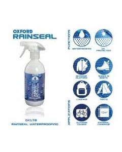 OXFORD ŚRODEK DO IMPREGNACJI WODOODPORNEJ MATERIAŁÓW TEKSTYLNYCH RAIN SEAL 500ML, WATERPROOFING SPRAY