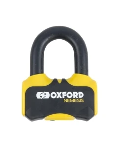 OXFORD ZABEZPIECZENIE ANTYKRADZIEŻOWE KŁÓDKA NA TARCZE HAMULCOWĄ NEMESIS 16mm KOLOR ŻÓŁTY FLUO