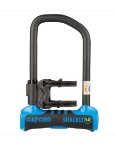 OXFORD ZABEZPIECZENIE ANTYKRADZIEŻOWE KŁÓDKA SHACKLE 14 PRO U-LOCK 260mm x 177mm KOLOR NIEBIESKI