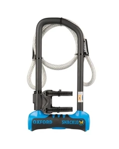 OXFORD ZABEZPIECZENIE ANTYKRADZIEŻOWE KŁÓDKA SHACKLE 14 PRO U-LOCK 320mm x 177mm KOLOR NIEBIESKI