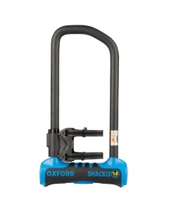 OXFORD ZABEZPIECZENIE ANTYKRADZIEŻOWE KŁÓDKA Z LINKĄ SHACKLE 14 PRO DUO U-LOCK + CABLE 320mm x 177mm KOLOR NIEBIESKI