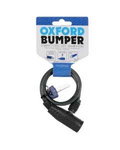 OXFORD ZABEZPIECZENIE ANTYKRADZIEŻOWE (LINKA) BUMPER CABLE LOCK SMOKE ZAMEK NA KLUCZ 6MM X 600MM KOLOR CZARNY